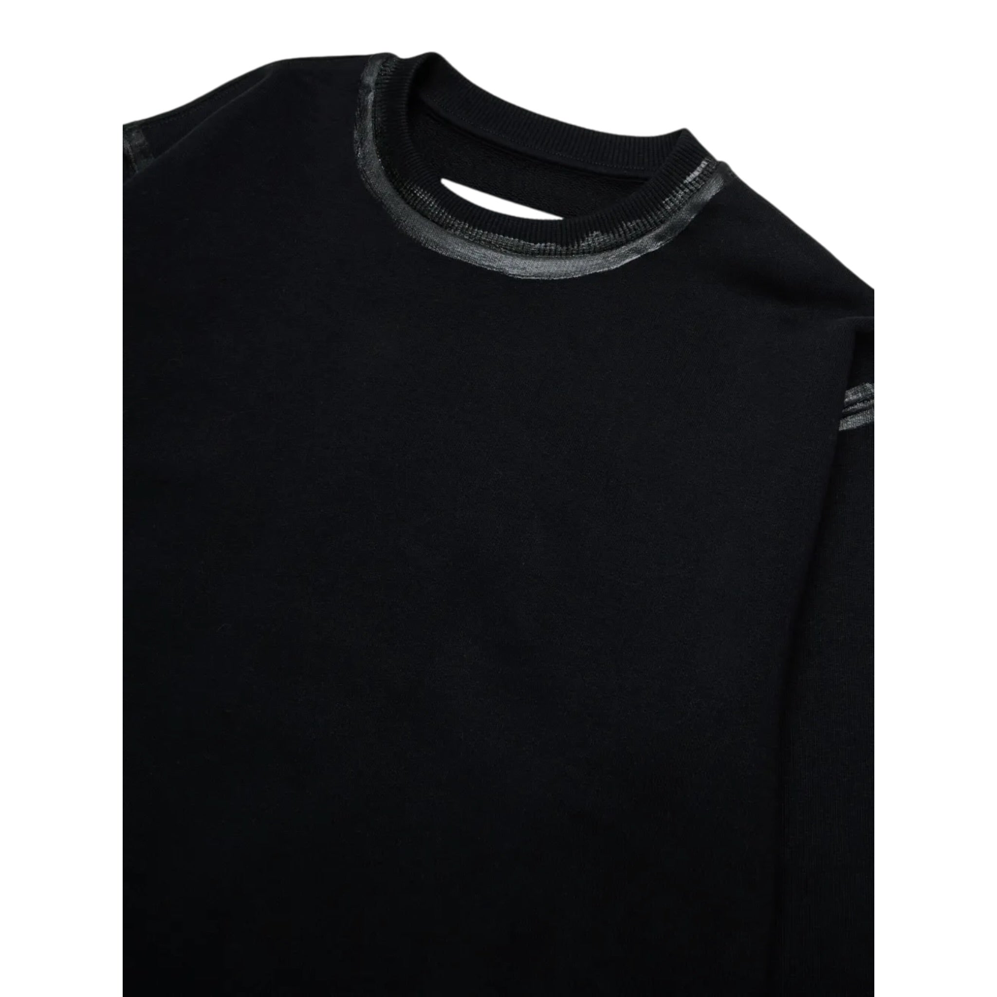 Maison Margiela Felpa tinta unita con Stampa Nero per Bambino M60869MM06F NERO MAISON MARGIELA 