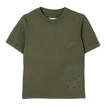Maison Margiela T-Shirt tinta unita con Strappi Verde per Bambino M60874MM06B VERDE MAISON MARGIELA 
