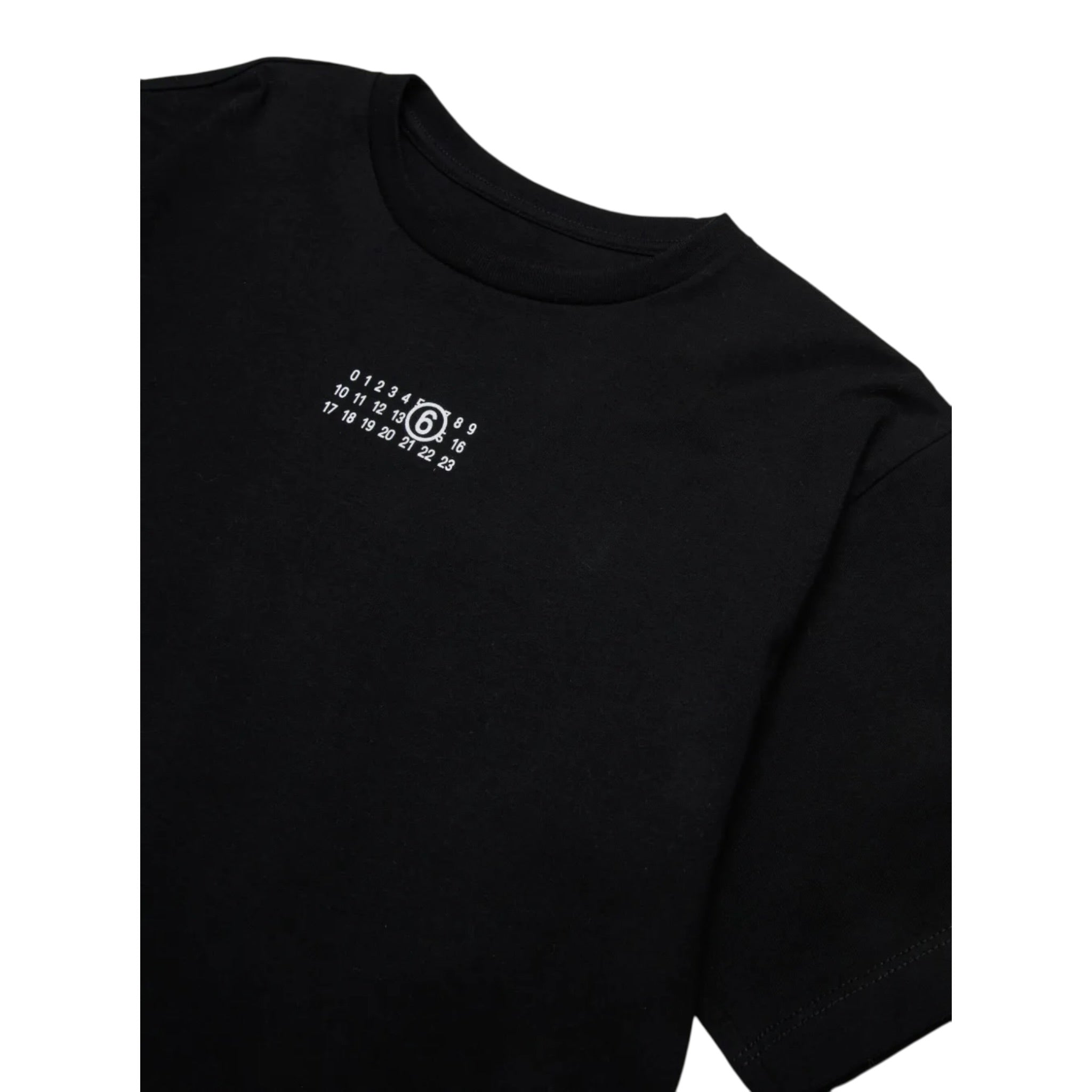 Maison Margiela T-Shirt tinta unita con Stampa Nero per Bambina M60908 NERO MAISON MARGIELA 