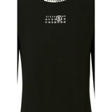Maison Margiela Body Manica Lunga tinta unita con Stampa Logo Nero per Bambina M60911 NERO MAISON MARGIELA 