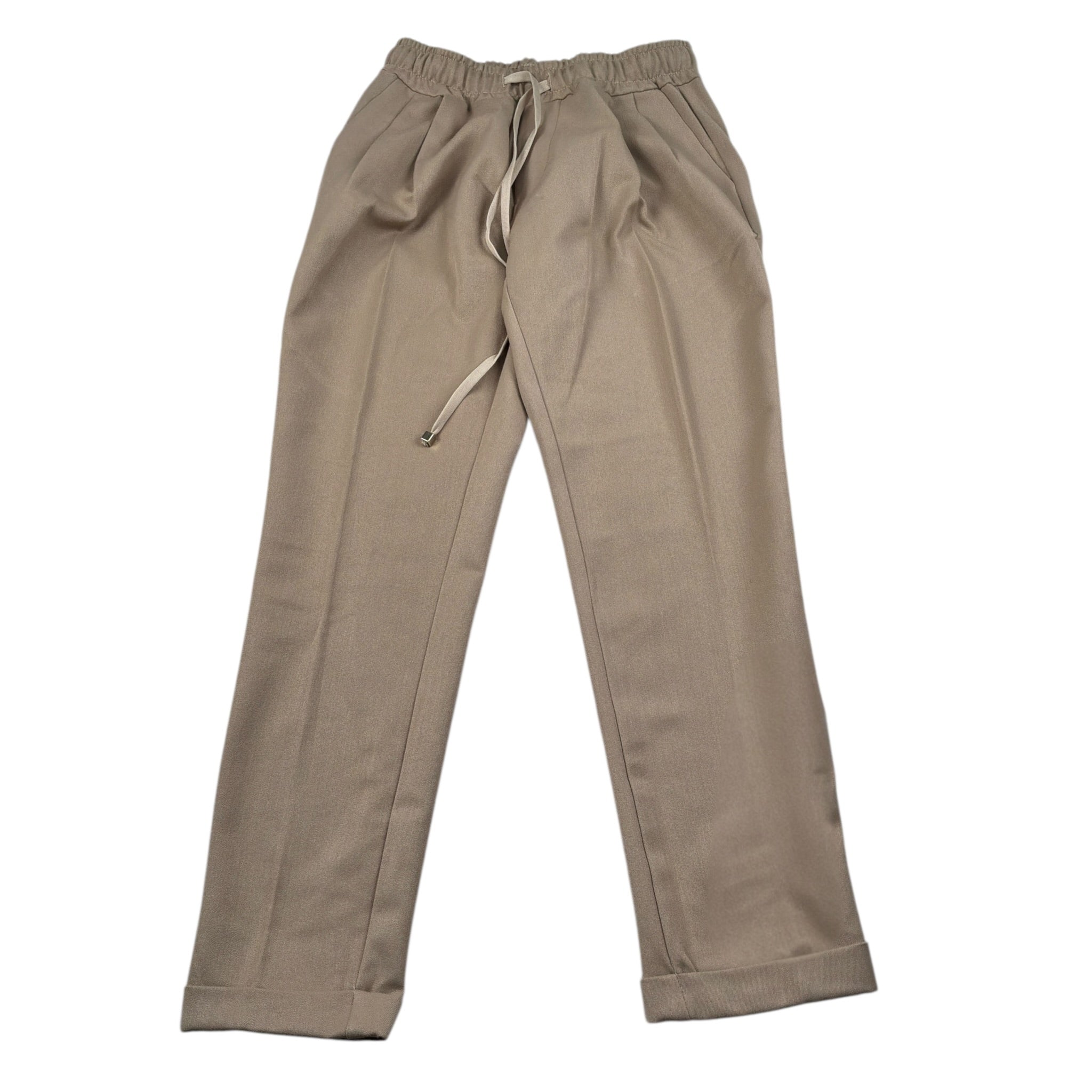 Make Pantalone tinta unita con Elastico In Vita Beige per Bambino MK2025 BEIGE MAKE 