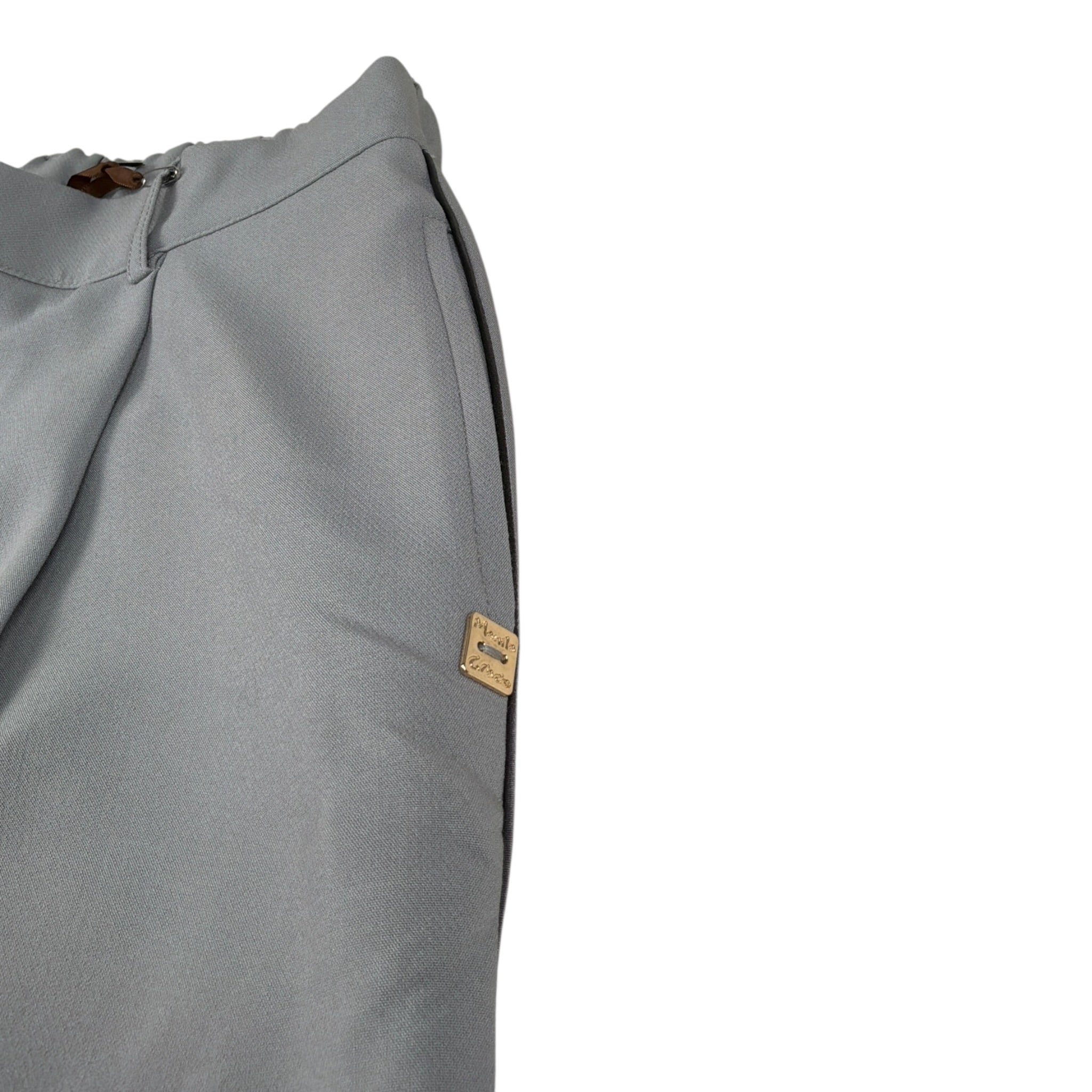 Manila Grace Pantalone Modello Palazzo tinta unita Grigio per Bambina M2832W25X GRIGIO MANILA GRACE 