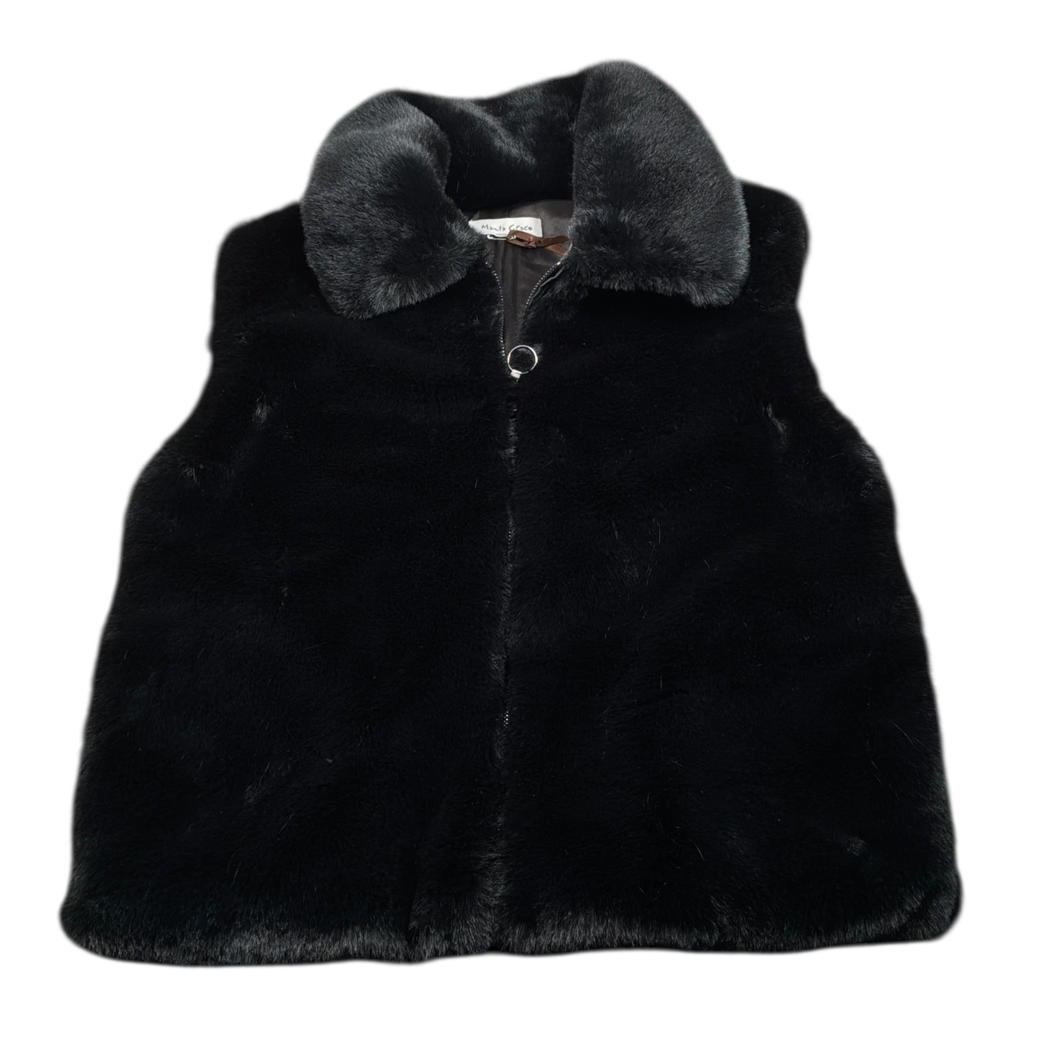 Manila Grace Smanicato Pelliccia tinta unita Nero per Bambina M2899W25 NERO MANILA GRACE 