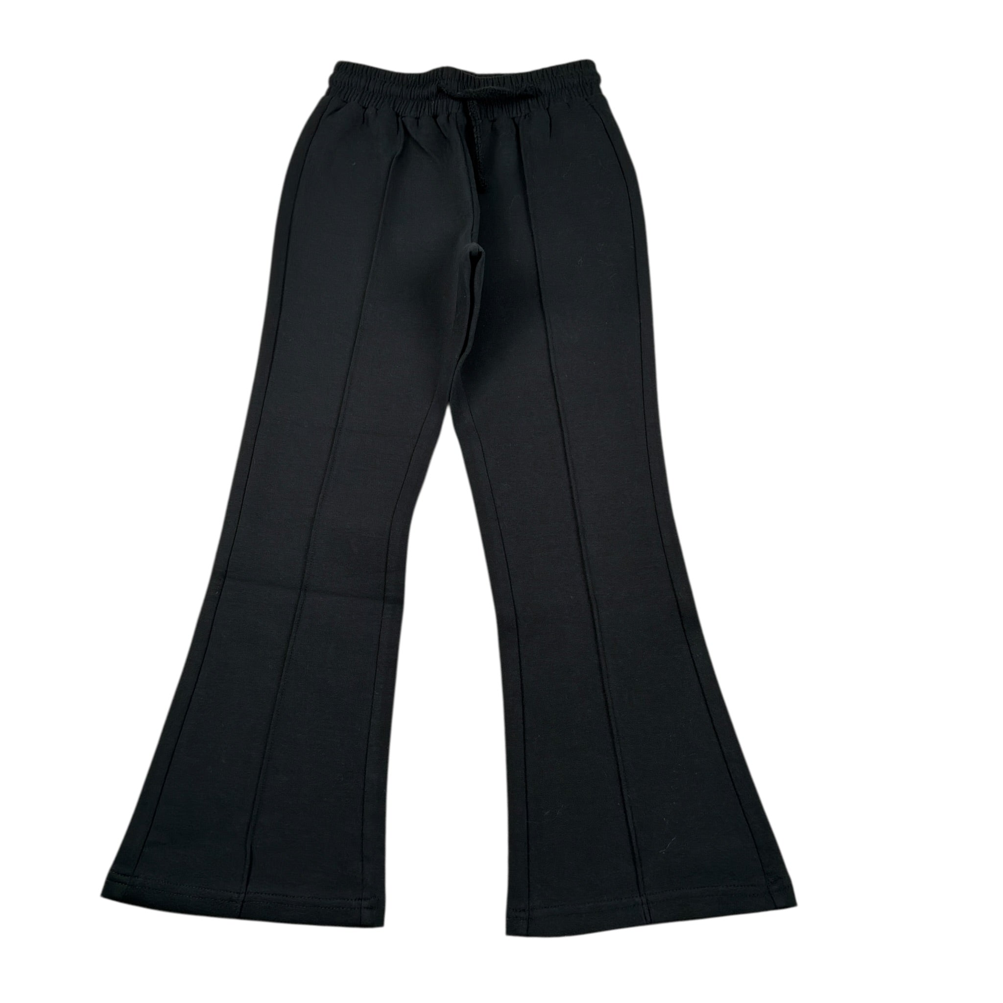 Manila Grace Pantalone tinta unita Modello Zampa Nero per Bambina M2924W25 NERO MANILA GRACE 