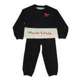 Manila Grace Completo 2 Pezzi Felpa-Pantalone tinta unita Nero per Bambina MB3065W25 NERO MANILA GRACE 