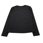 Manila Grace Shirt Girocollo tinta unita con Stampa Nero per Bambina MFJF24T055 NERO MANILA GRACE 