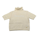 Manila Grace Maglia Mezza Manica tinta unita con Colo Alto Panna per Bambina MFJF4M185 PANNA MANILA GRACE 