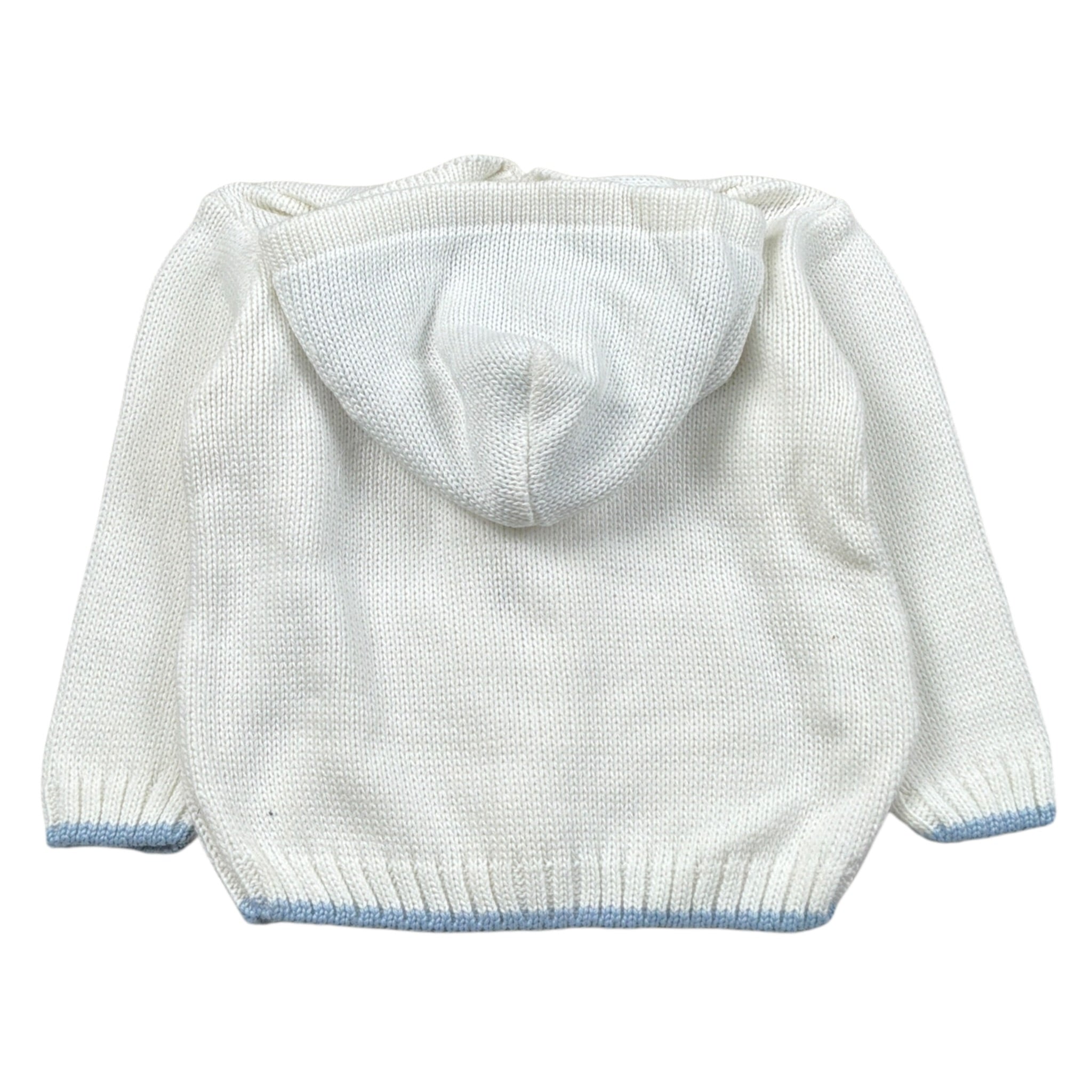 Manuel & Frank Cardigan tinta unita con Cappuccio Bianco per Neonato CARD BIANCO MANUEL & FRANK 