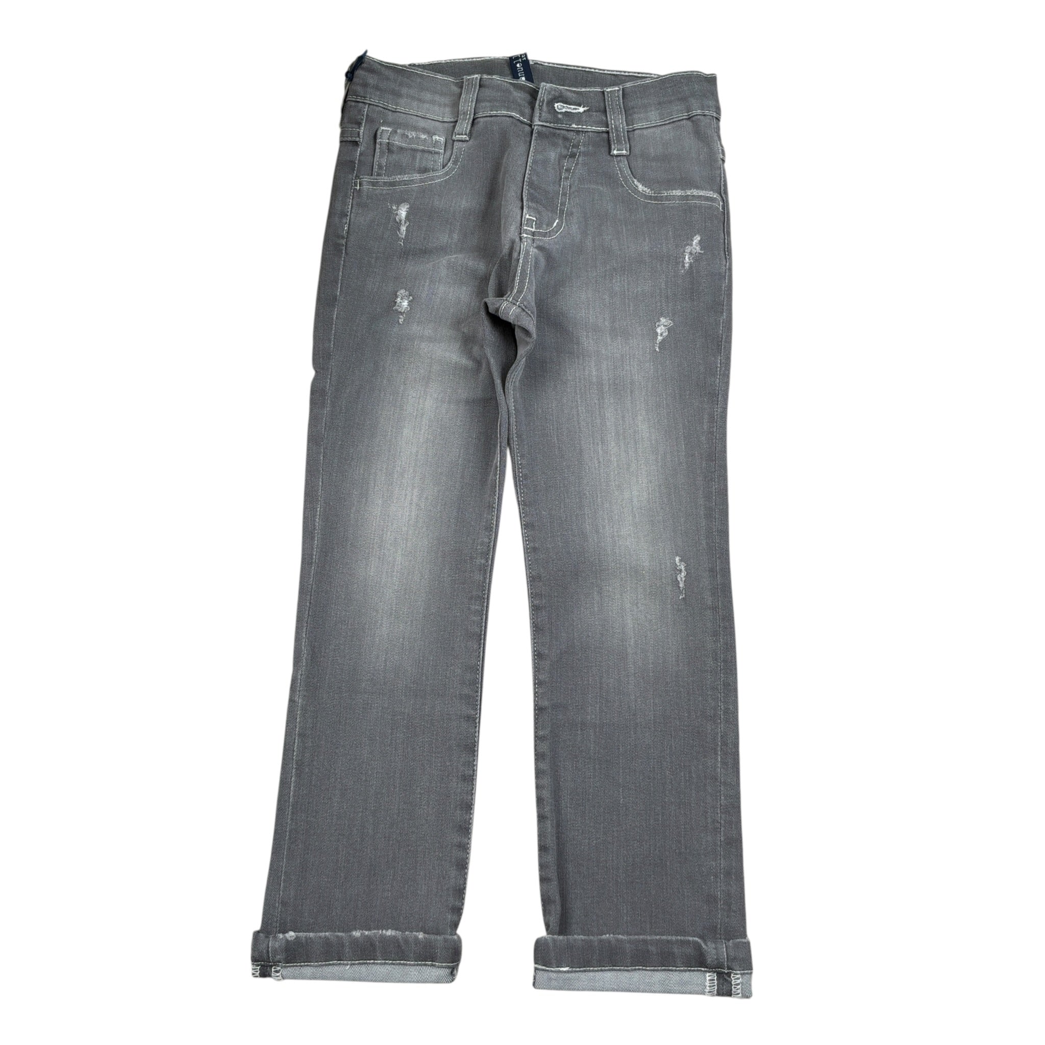 Manuel & Frank Jeans tinta unita con Girovita Regolabile Grigio per Bambino MF1356B GRIGIO MANUEL & FRANK 