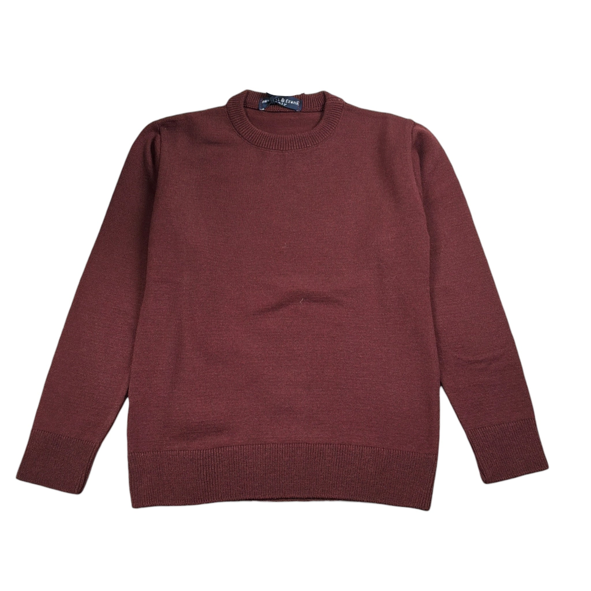 Manuel & Frank Maglia tinta unita Girocollo Bordeaux per Bambino MF4001B BORDEAUX MANUEL & FRANK 