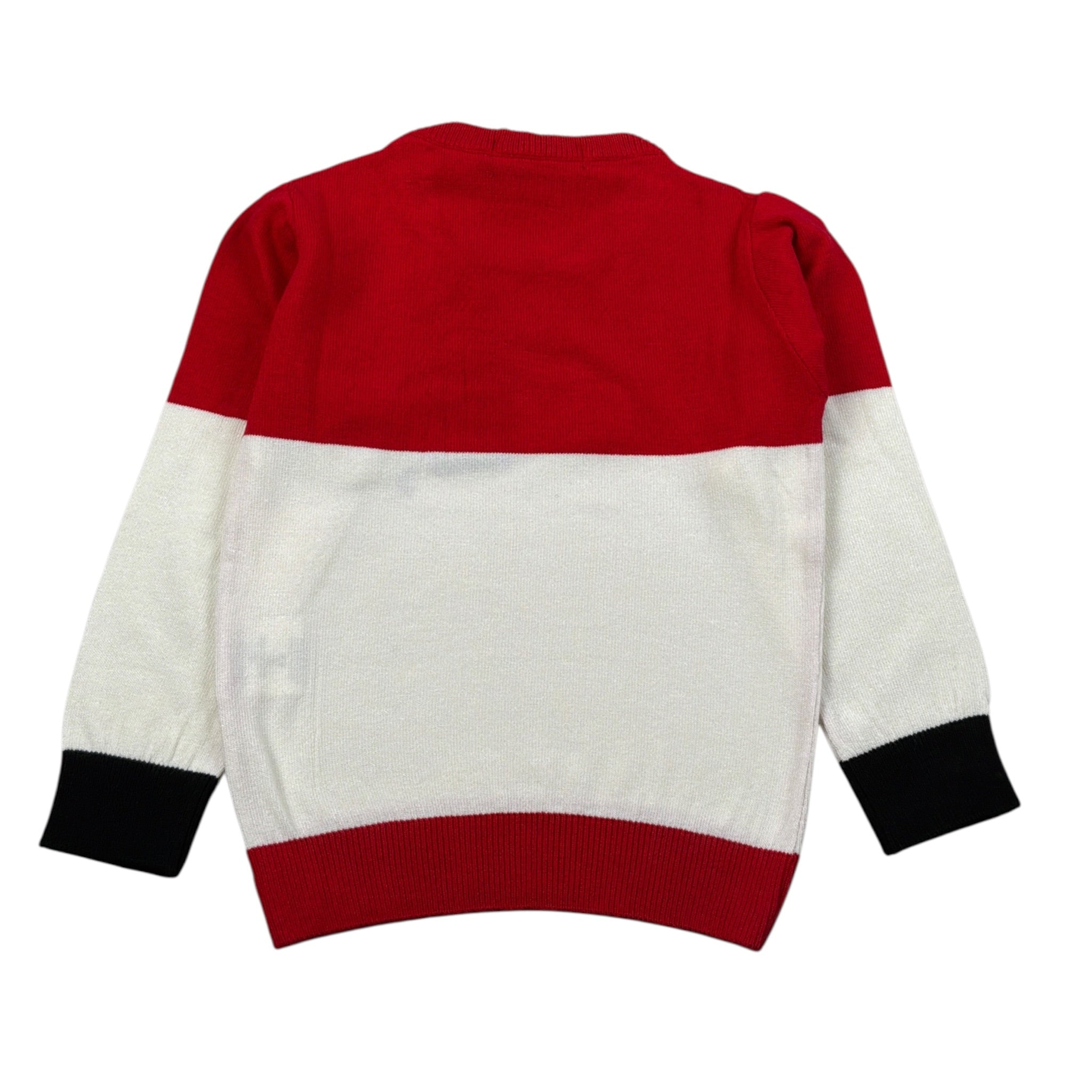 Manuel & Frank Maglia Girocollo Tricolore con Taschino Rosso per Bambino MF4183B ROSSO MANUEL & FRANK 