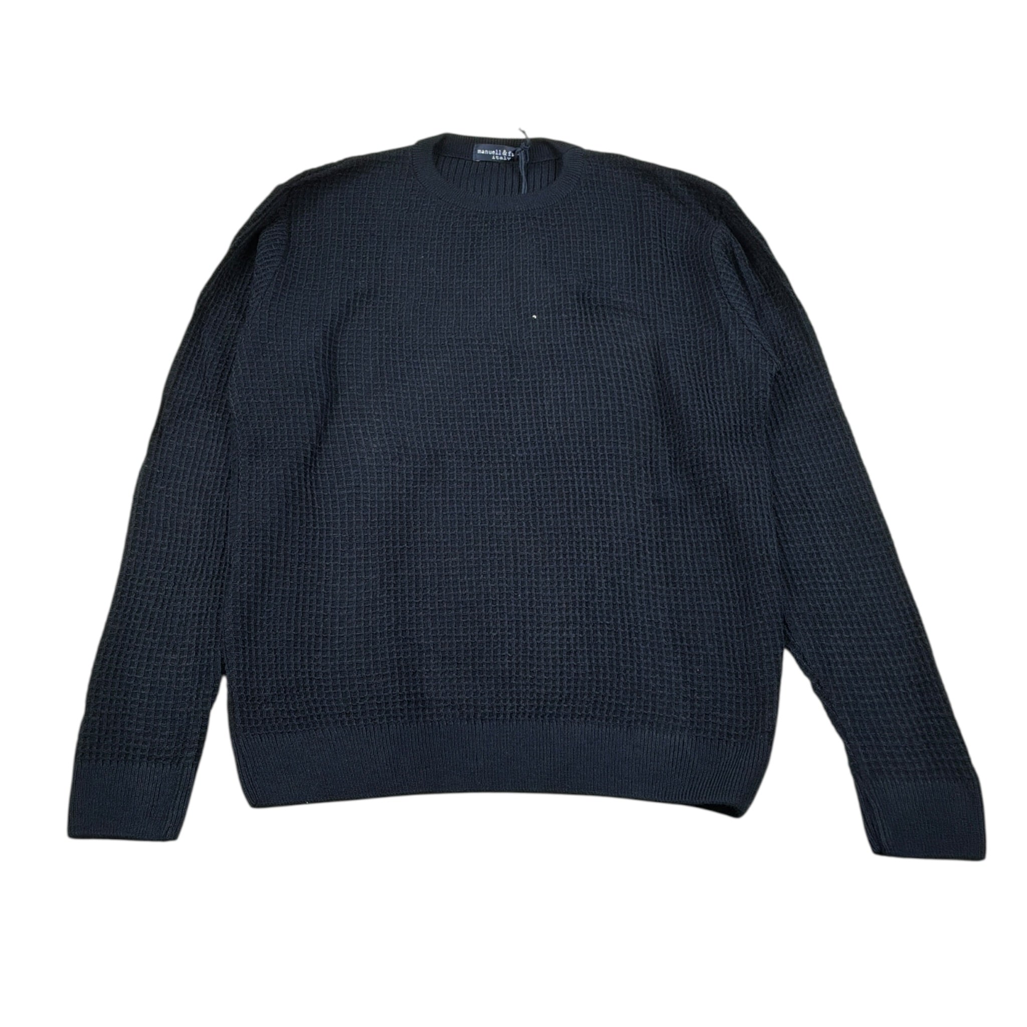 Manuel & Frank Maglia Girocollo tinta unita Blu per Bambino MF4203R BLU MANUEL & FRANK 