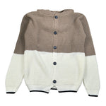 Manuel & Frank Cardigan Bicolore con Cappuccio Bianco/Beige per Bambino MF4217R BIANCO/BEIGE MANUEL & FRANK 