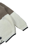 Manuel & Frank Cardigan Bicolore con Cappuccio Bianco/Beige per Bambino MF4217R BIANCO/BEIGE MANUEL & FRANK 
