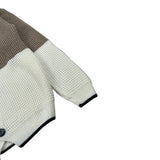Manuel & Frank Cardigan Bicolore con Cappuccio Bianco/Beige per Bambino MF4217R BIANCO/BEIGE MANUEL & FRANK 