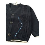 Manuel & Frank Cardigan tinta unita con Ricami Blu per Neonato MF4271I BLU MANUEL & FRANK 