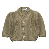 Manuel & Frank Cardigan Tint Unita con Bottoni Beige per Neonato MF4338I BEIGE MANUEL & FRANK 