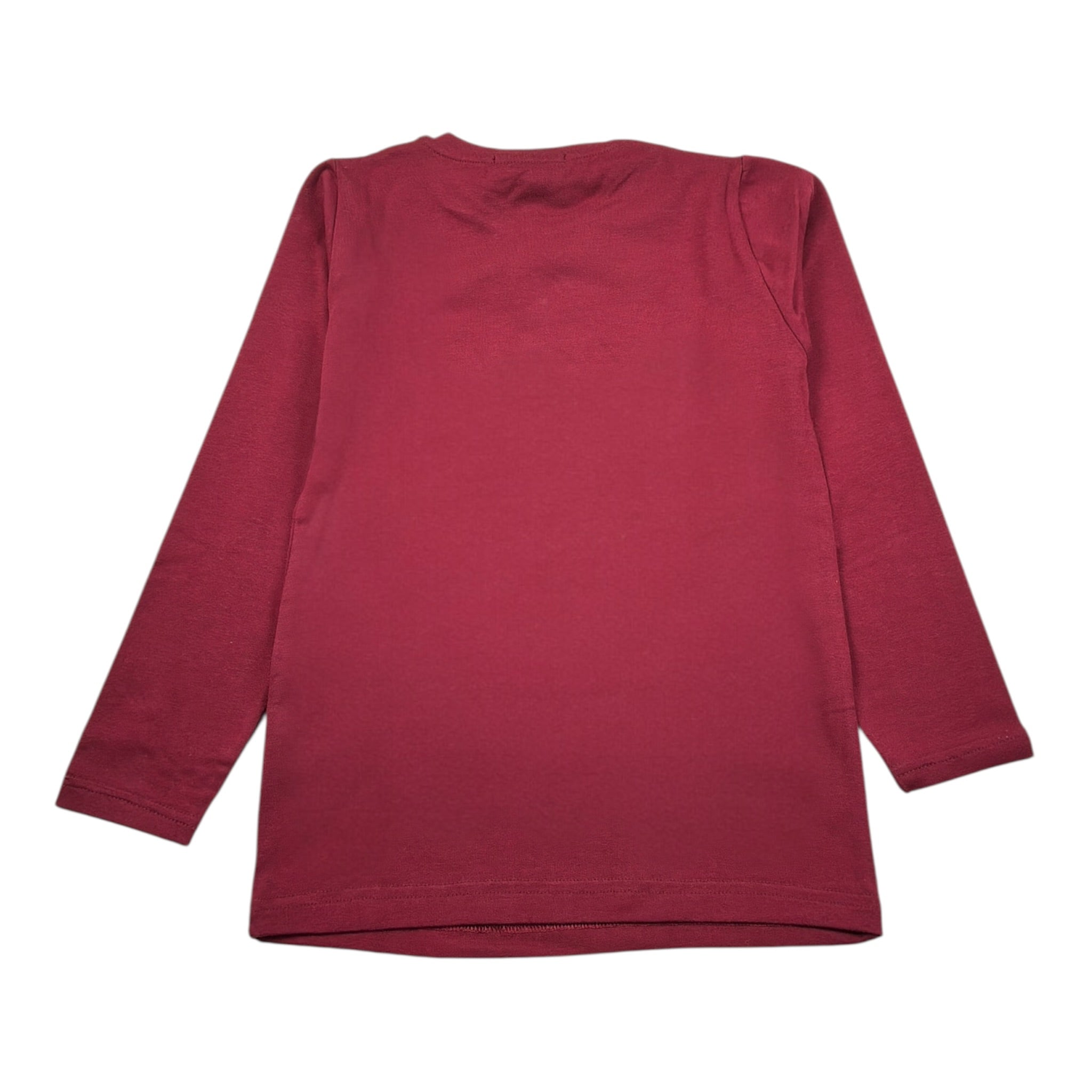 Manuel & Frank Shirt tinta unita Girocollo con Stampa Bordeaux per Bambino MF7003B BORDEAUX MANUEL & FRANK 