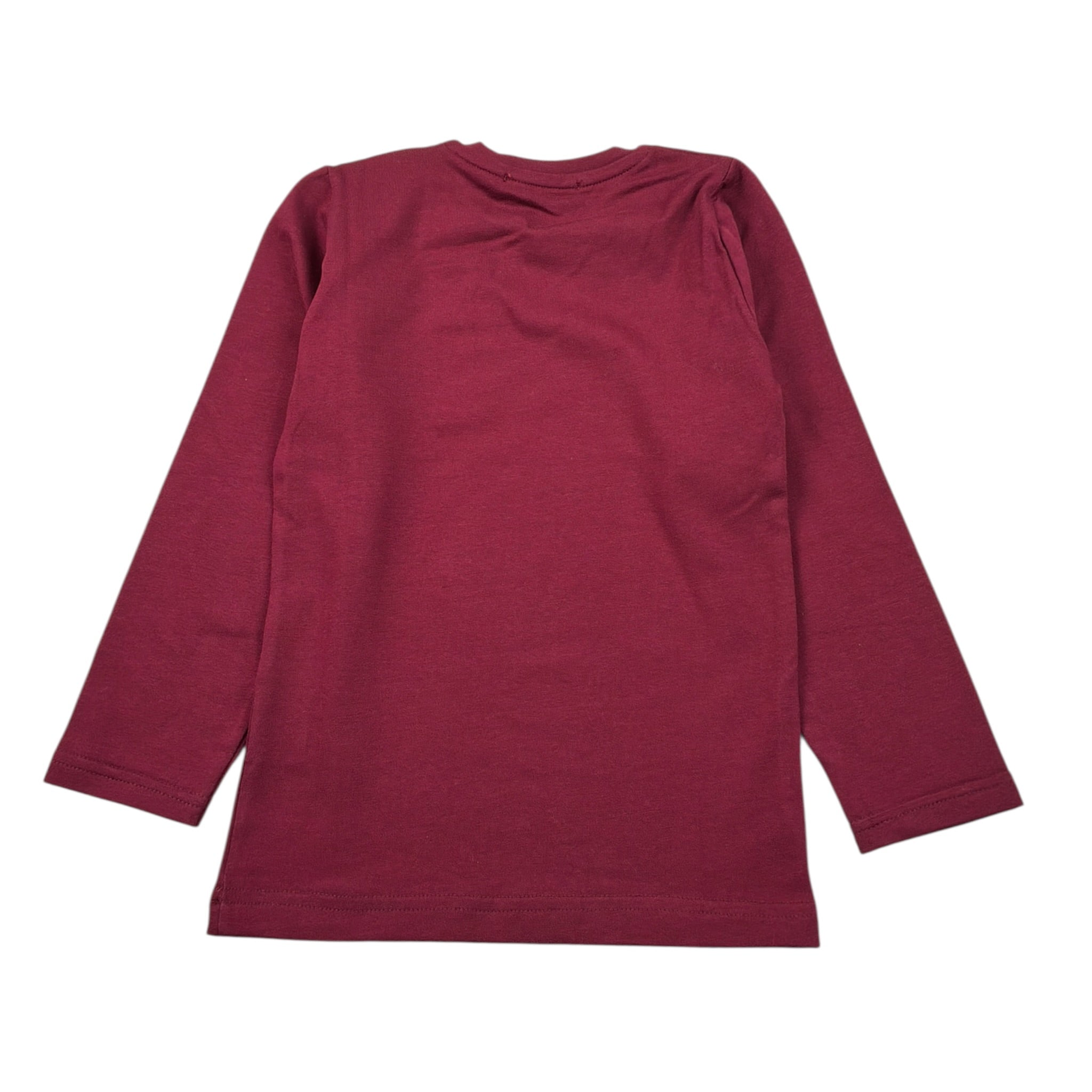 Manuel & Frank Shirt tinta unita Girocollo con Stampa Bordeaux per Bambino MF7006B BORDEAUX MANUEL & FRANK 