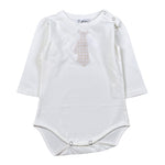 Manuel & Frank Body tinta unita con Stampa Manica Lunga Bianco per Neonato MF7248I BIANCO MANUEL & FRANK 
