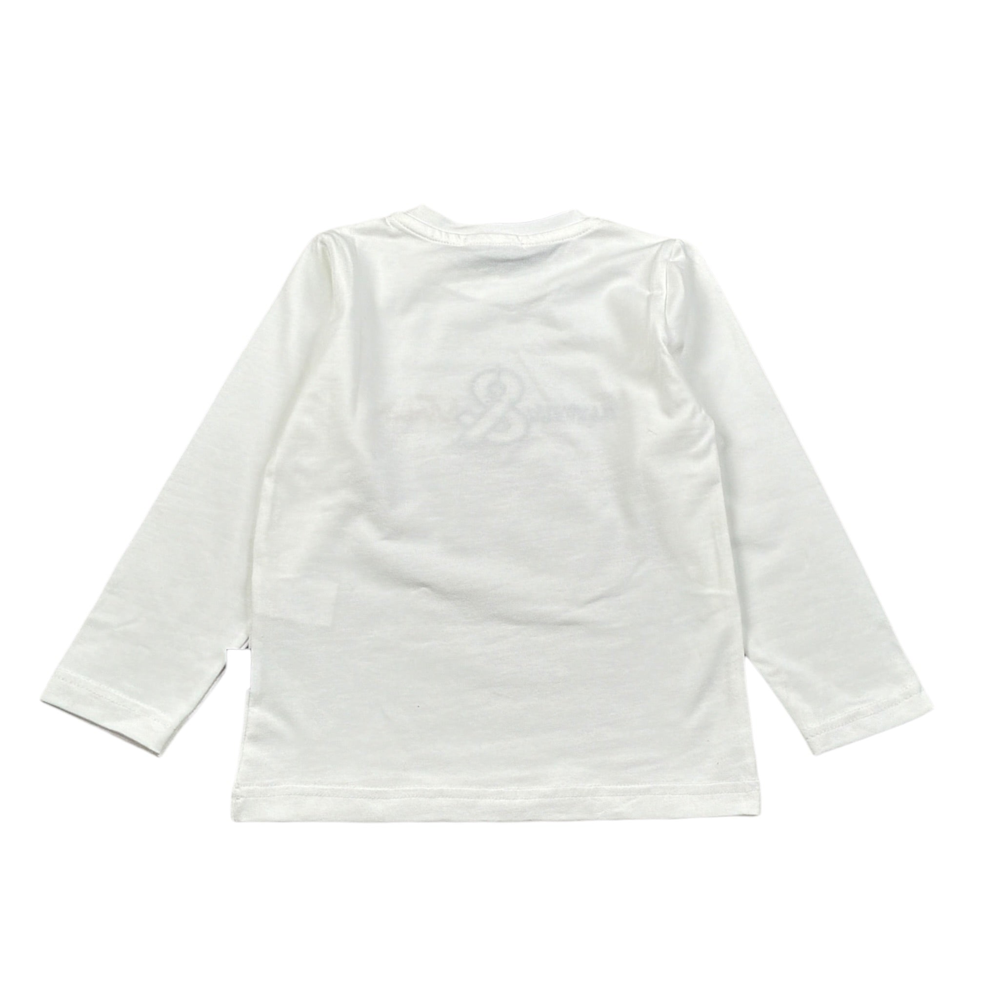 Manuel & Frank Shirt tinta unita Girocollo con Stampa Bianco per Bambino MF7307B BIANCO MANUEL & FRANK 