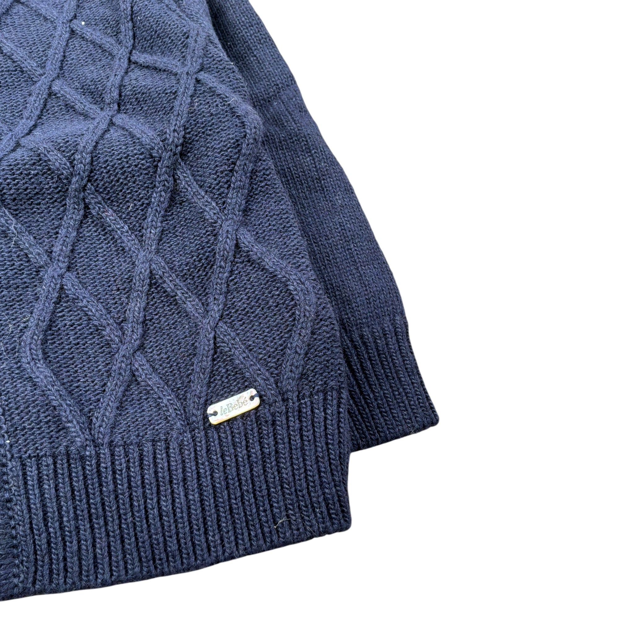 Le Bebe' Cardigan tinta unita con Profili In Contrasto Blu per Neonato LBB5175 BLU LE BEBE' 