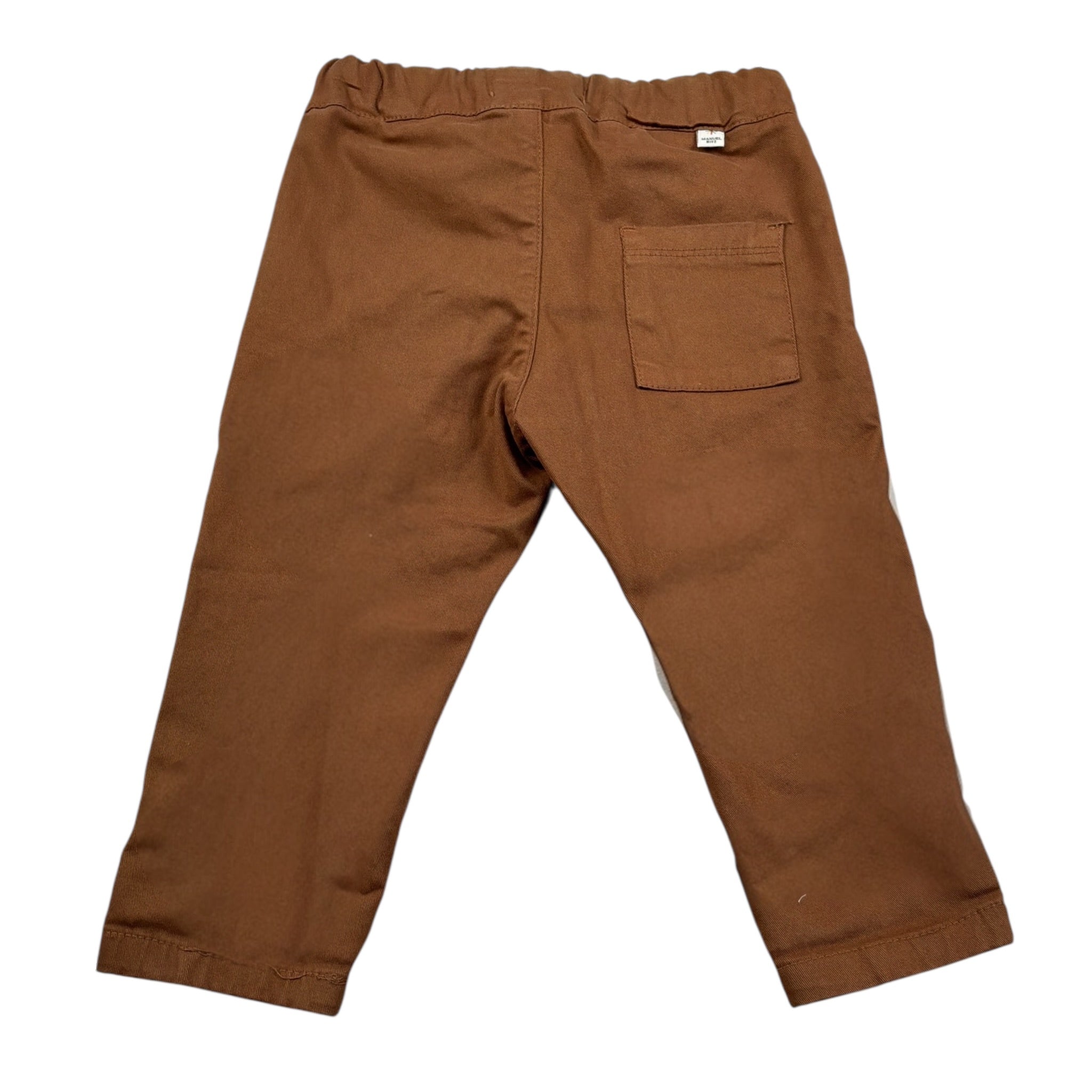 Manuel Ritz Pantalone tinta unita con Elastico In Vita Marrone per Neonato MR2758 MARRONE MANUEL RITZ 