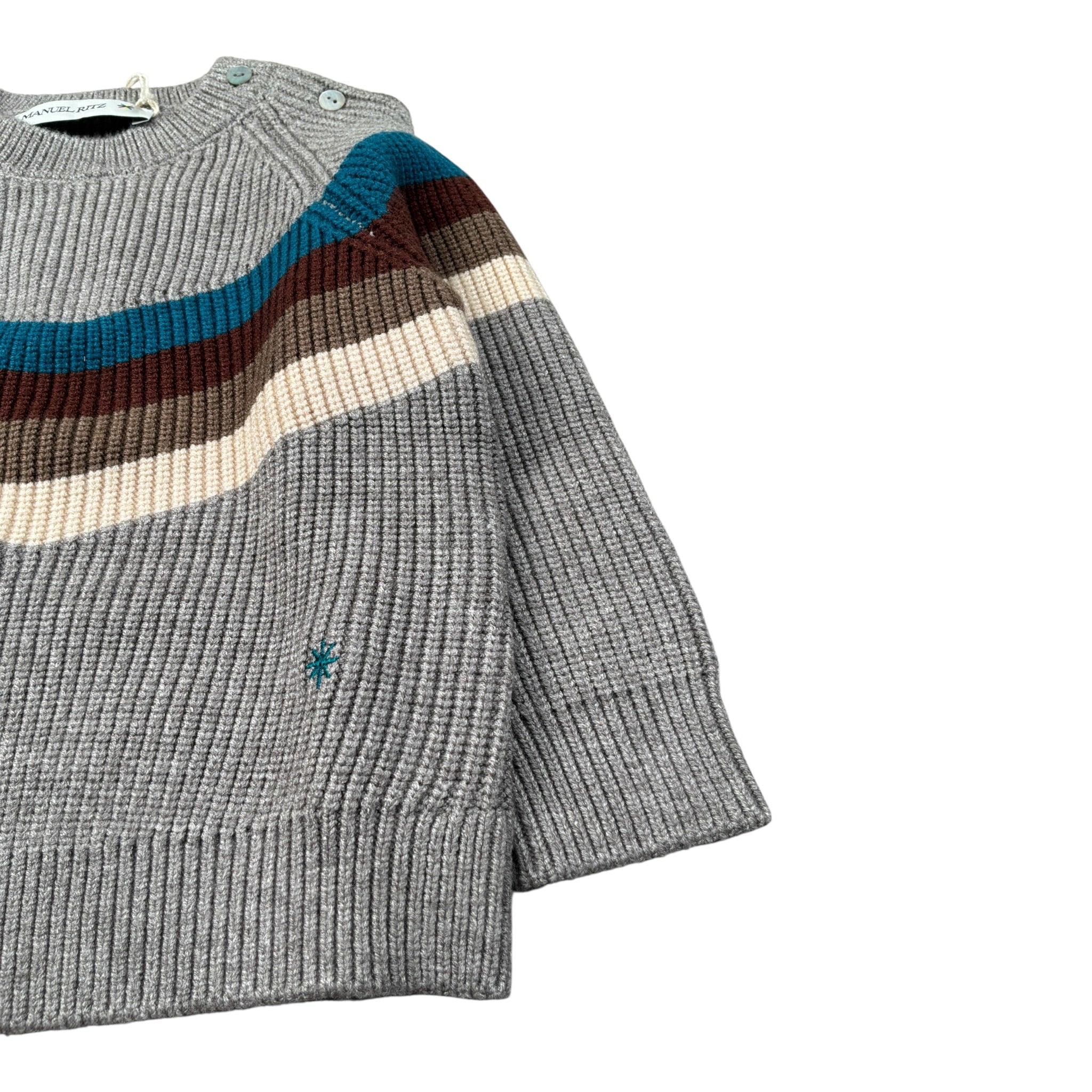 Manuel Ritz Maglia tinta unita Girocollo Grigio per Bambino MR3147 GRIGIO MANUEL RITZ 
