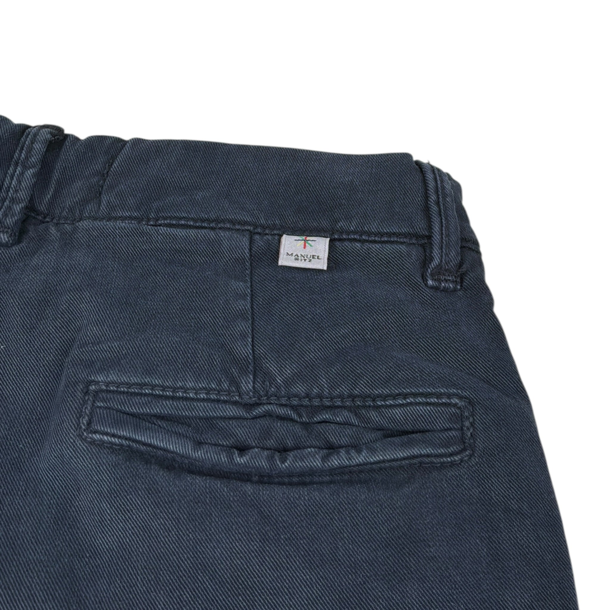 Manuel Ritz Pantalone tinta unita con Girovita Regolabile Blu per Bambino MR3166 BLU MANUEL RITZ 