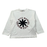 Manuel Ritz Shirt Girocollo tinta unita con Logo Panna per Bambino MR3176J PANNA MANUEL RITZ 