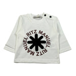 Manuel Ritz Shirt Girocollo tinta unita con Logo Panna per Neonato MR3176NX PANNA MANUEL RITZ 