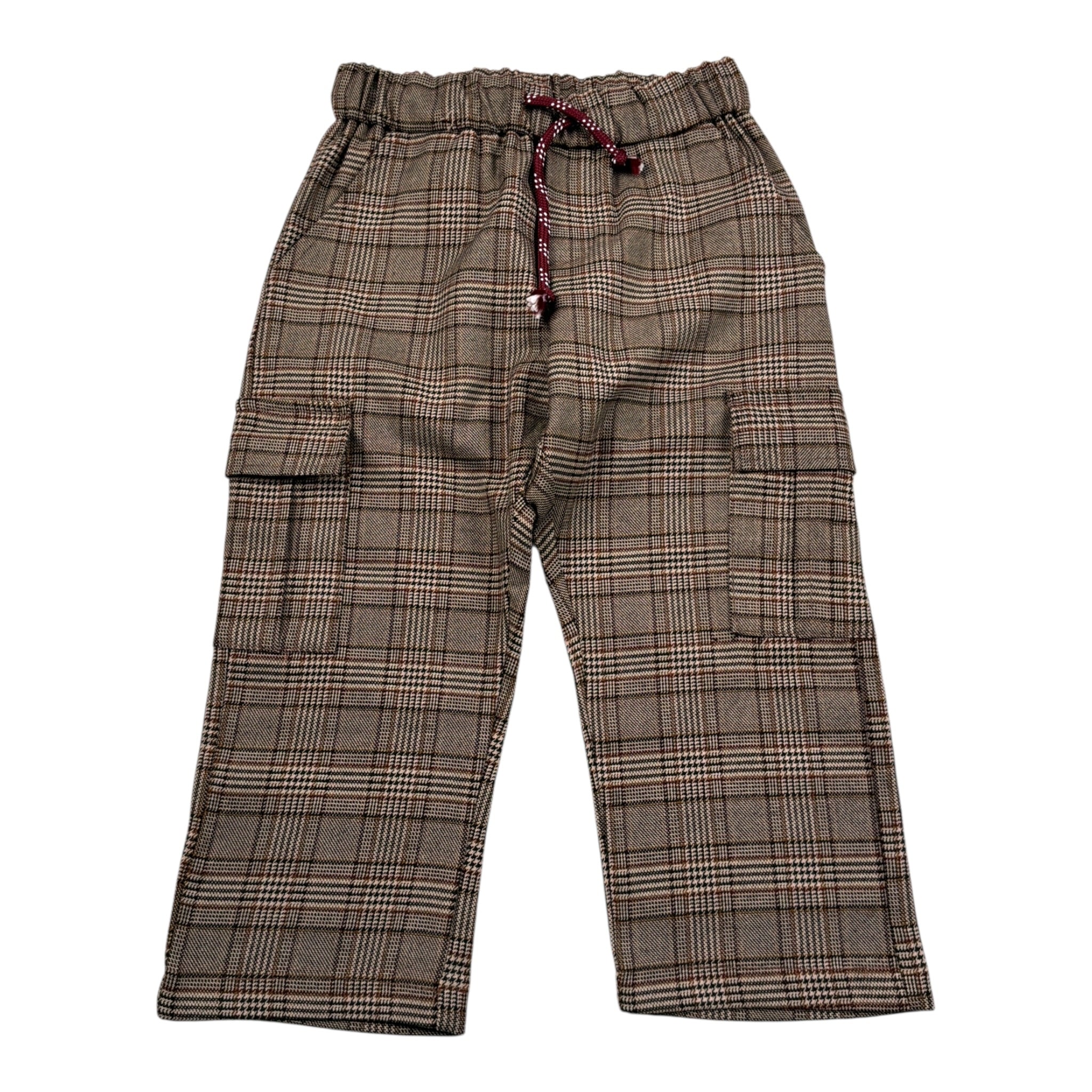Manuel Ritz Pantalone tinta unita con Fantasia Marrone per Bambino MR3180 MARRONE MANUEL RITZ 