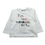 Manuel Ritz Shirt Girocollo tinta unita con Ricami Bianco per Neonato MR3182 BIANCO MANUEL RITZ 