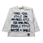 Manuel Ritz Shirt Girocollo tinta unita con Logo Bianco per Bambino MR3183JX BIANCO MANUEL RITZ 