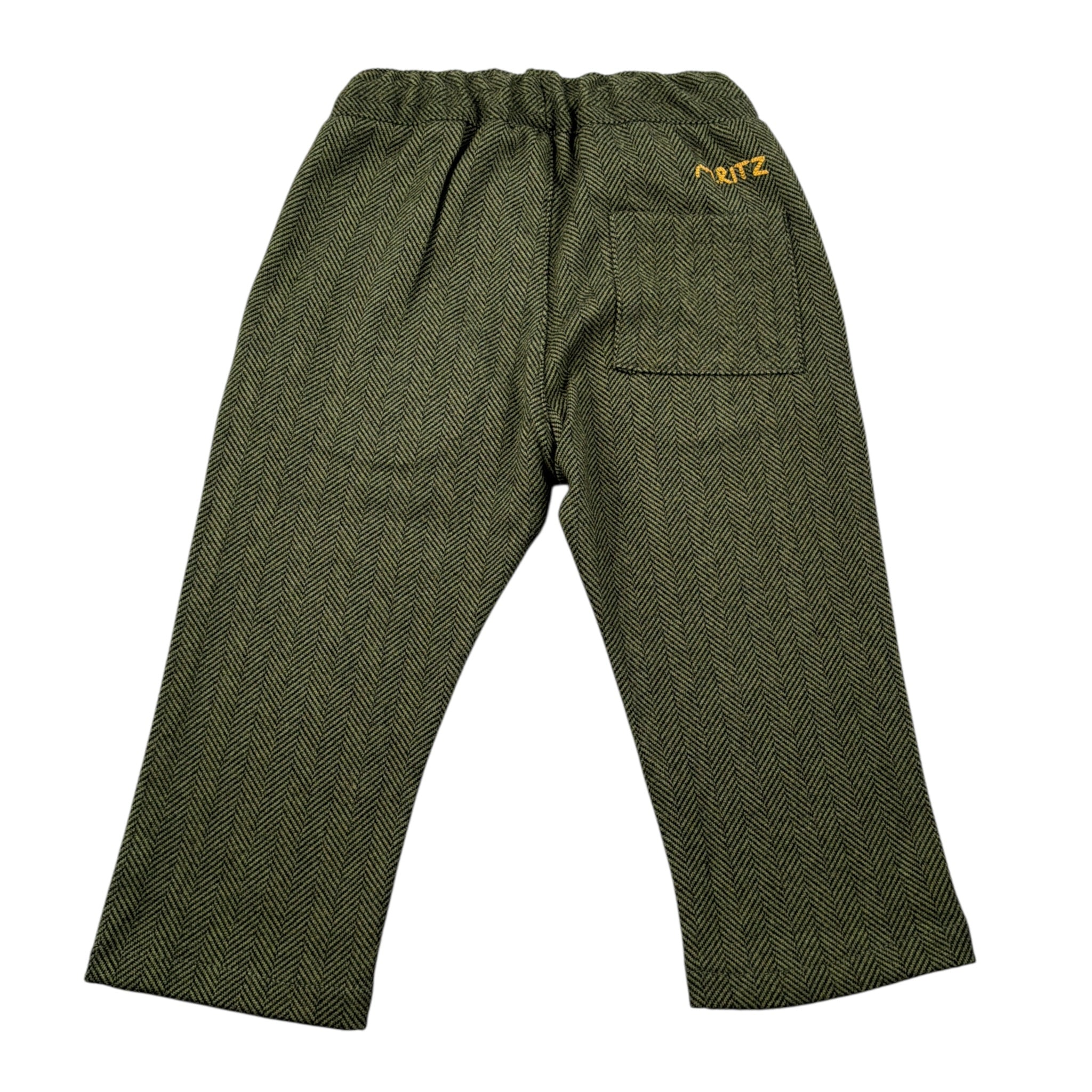 Manuel Ritz Pantalone tinta unita con Elastico In Vita Verde per Bambino MR3185JXX VERDE MANUEL RITZ 