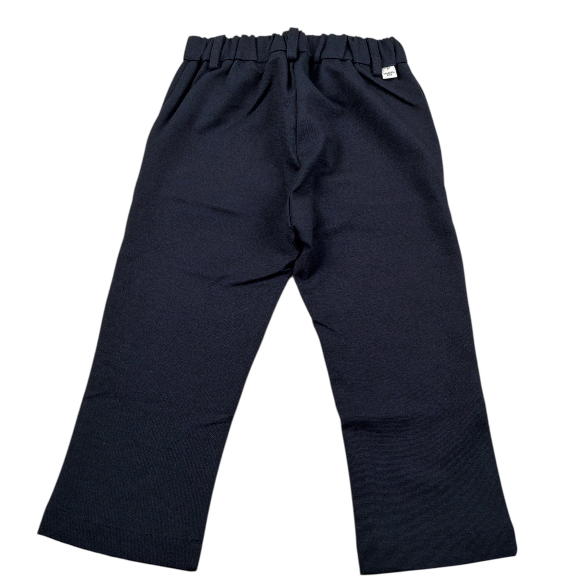 Manuel Ritz Pantalone tinta unita con Elastico In Vita Blu per Neonato MR3243N BLU MANUEL RITZ 