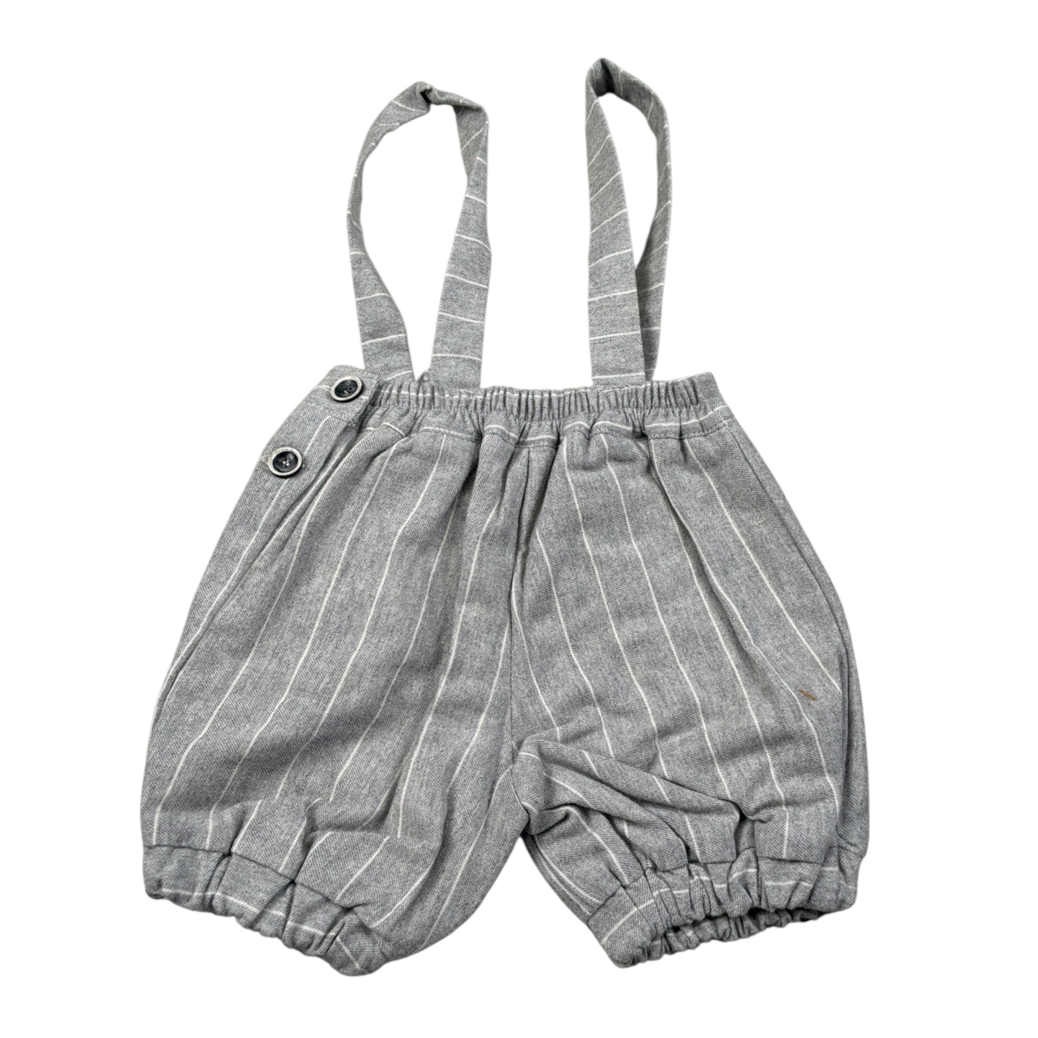 Manuell & Frank Bermuda con Bretelle tinta unita Grigio per Neonato MF2222I GRIGIO MANUELL & FRANK 