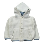 Manuell & Frank Cardigan tinta unita con Cappuccio Bianco per Neonato MF4223SPI BIANCO MANUELL & FRANK 