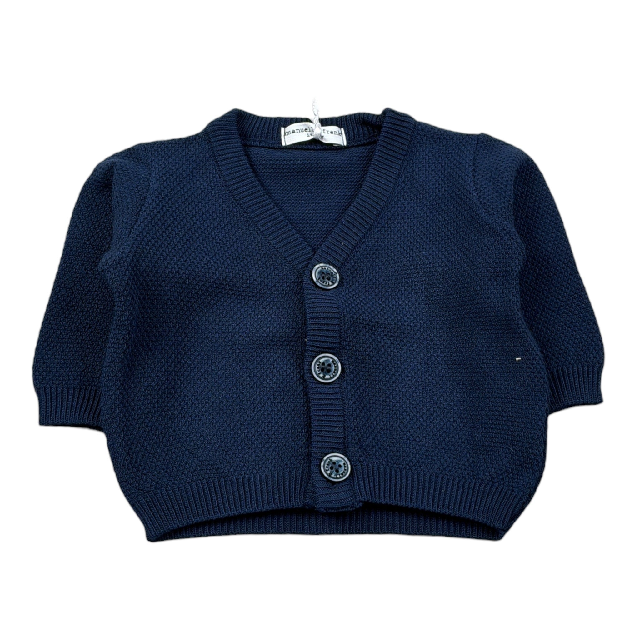 Manuell & Frank Cardigan tinta unita Blu per Neonato MF4280I BLU MANUELL & FRANK 