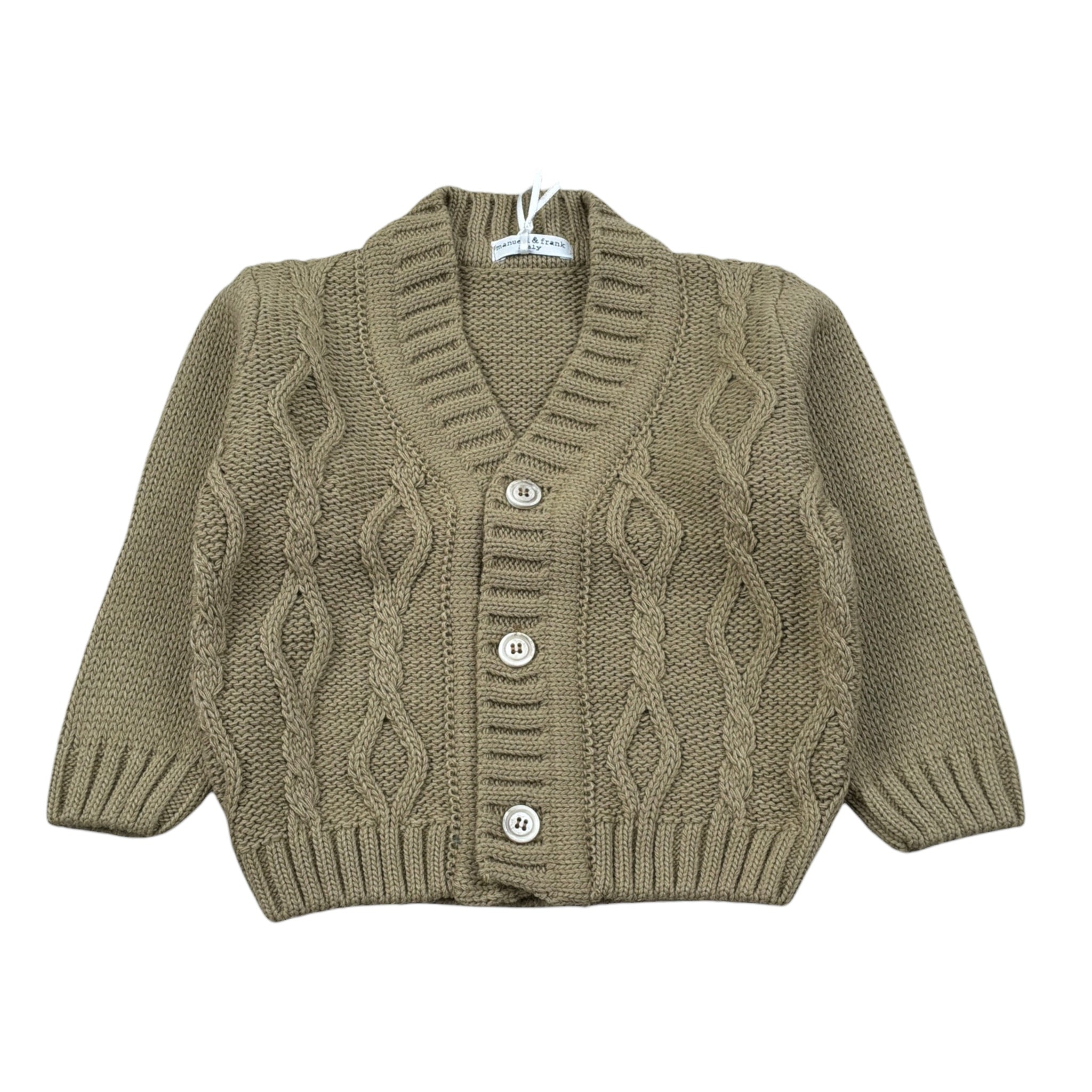 Manuell & Frank Cardigan tinta unita Beige per Neonato MF4448I BEIGE MANUELL & FRANK 