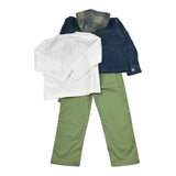 Mapero Completo 3 Pezzi Camicia-Shirt-Pantalone Blu/Verde per Bambino M32272X BLU/VERDE MAPERO 