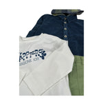 Mapero Completo 3 Pezzi Camicia-Shirt-Pantalone Blu/Verde per Bambino M32272X BLU/VERDE MAPERO 