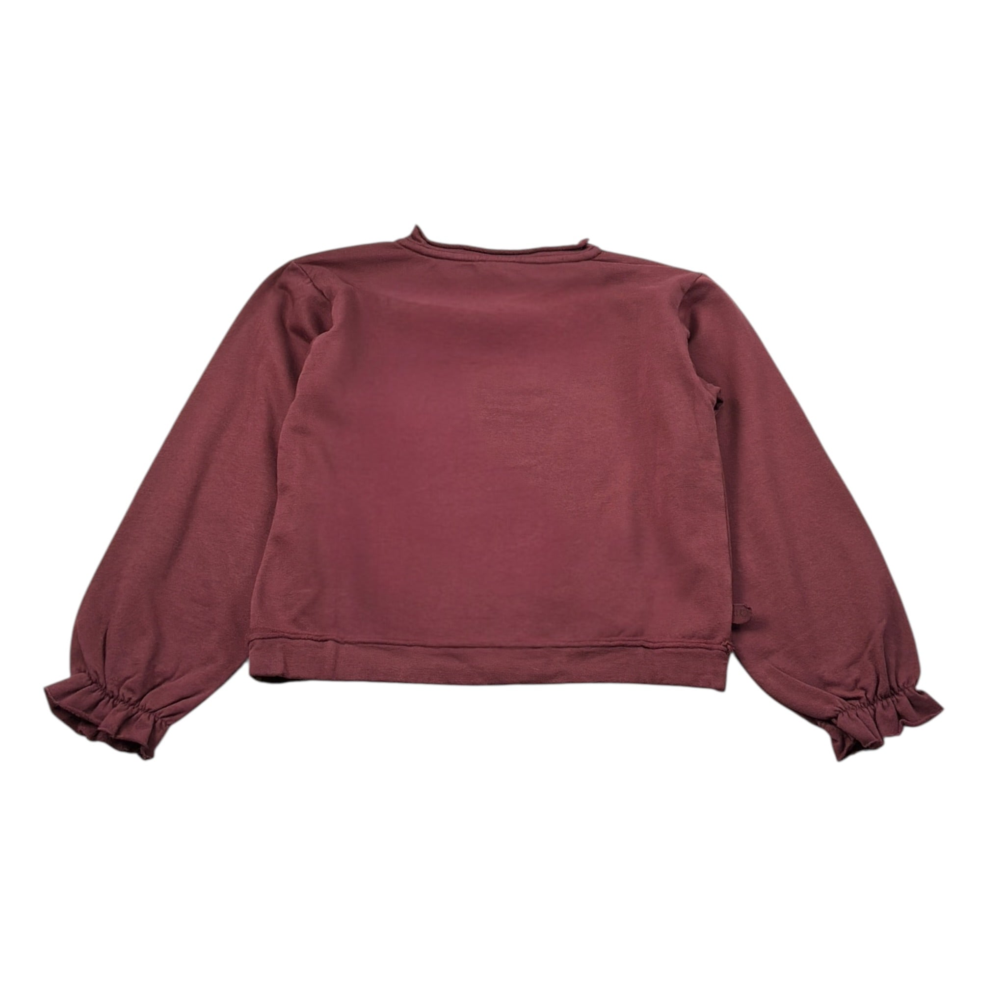 Mapero' Felpa tinta unita Girocollo Bordeaux per Bambina M32327 BORDEAUX MAPERO' 