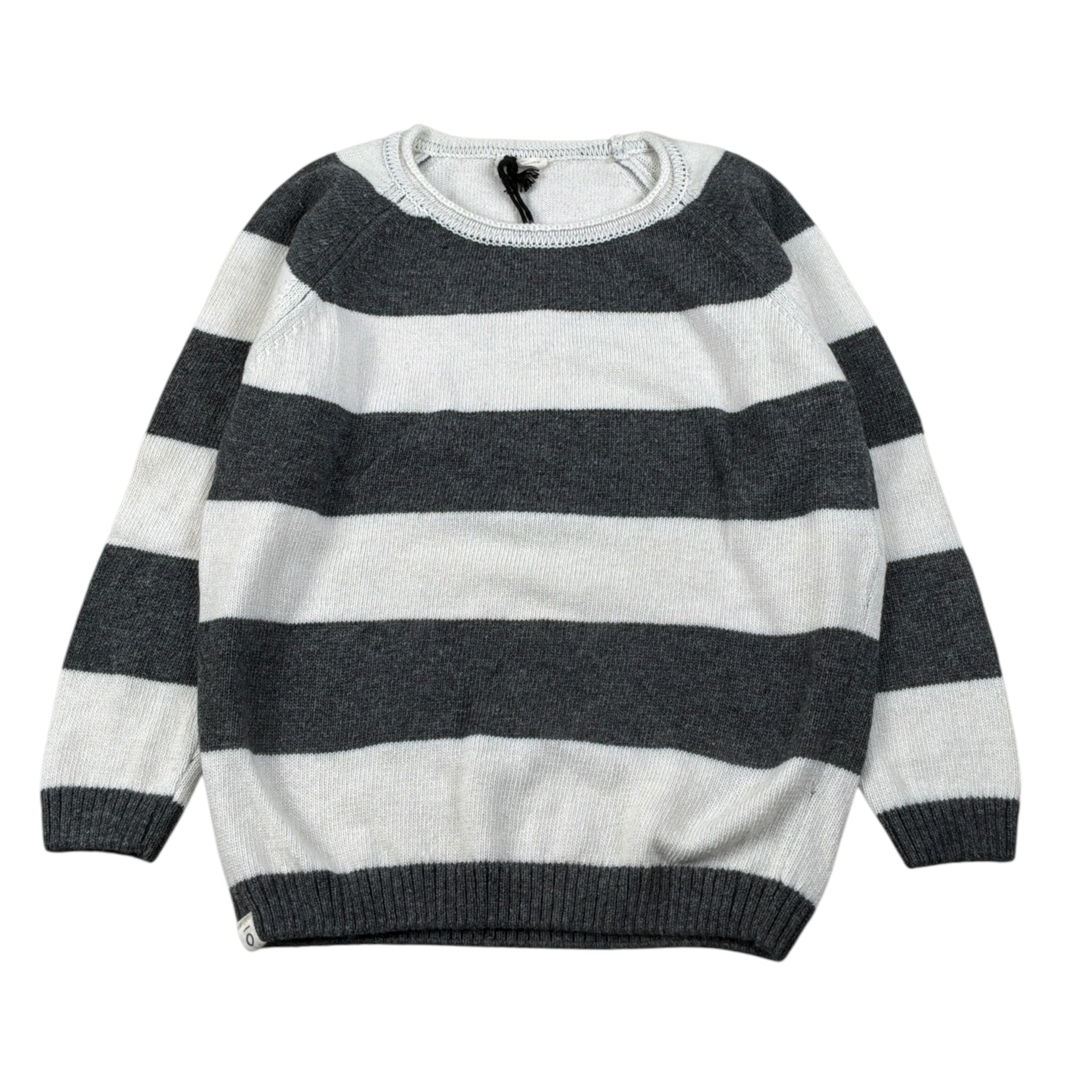 Mapero' Maglia Bicolore con Fantasia A Righe Bianco/Grigio per Bambino M32358 BIANCO/GRIGIO MAPERO' 