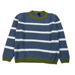 Mapero' Maglia Bicolore con Fantasia A Righe Blu per Bambino M32366 BLU MAPERO' 