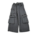 Marc Ellis Jeans Modello Cargo con Girovita Regolabile Nero per Bambina JMJPT00733 NERO MARC ELLIS 
