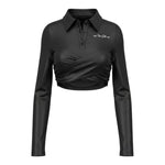 Marc Ellis Camicia tinta unita con Stampa Nero per Bambina JMJSH02187 NERO MARC ELLIS 