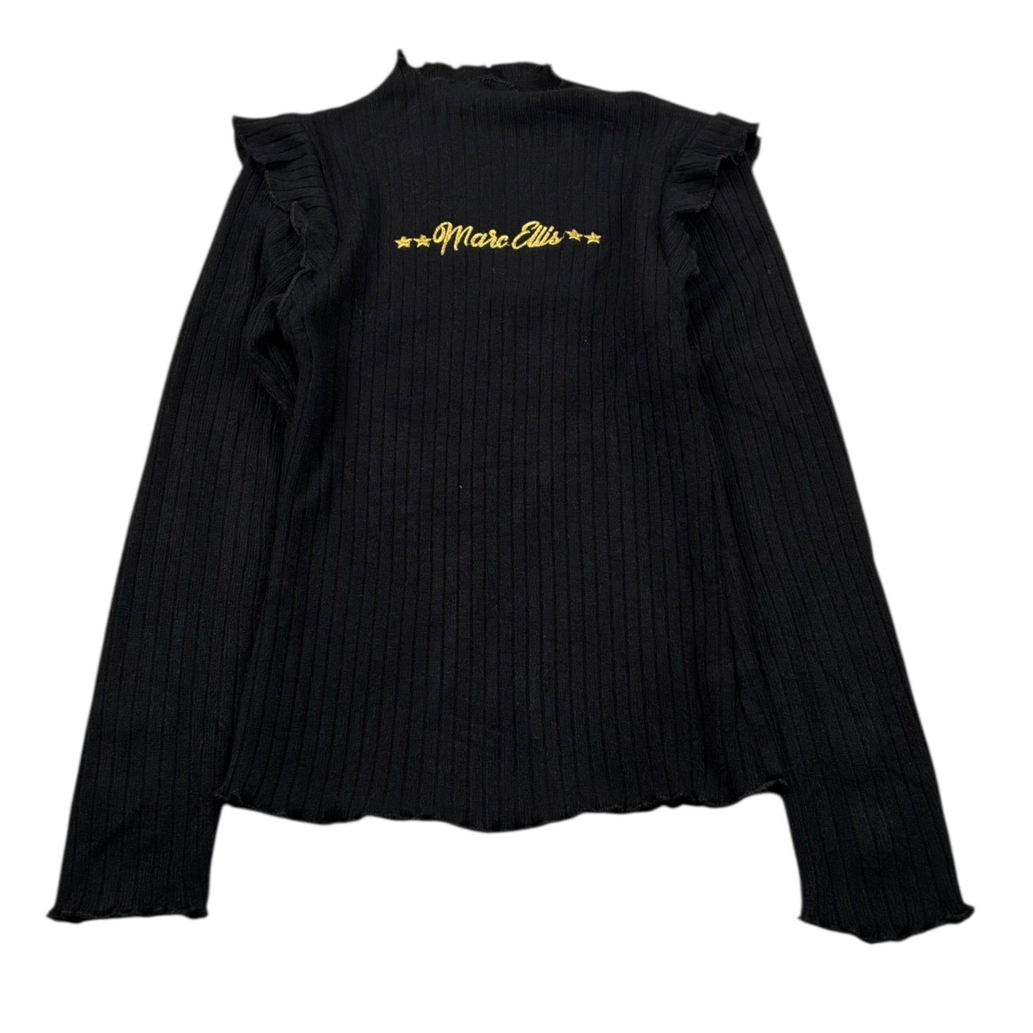 Marc Ellis Maglia Girocollo tinta unita con Logo Nero per Bambina JMJSW00268 NERO MARC ELLIS 