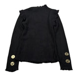 Marc Ellis Maglia Girocollo tinta unita con Logo Nero per Bambina JMJSW00268 NERO MARC ELLIS 