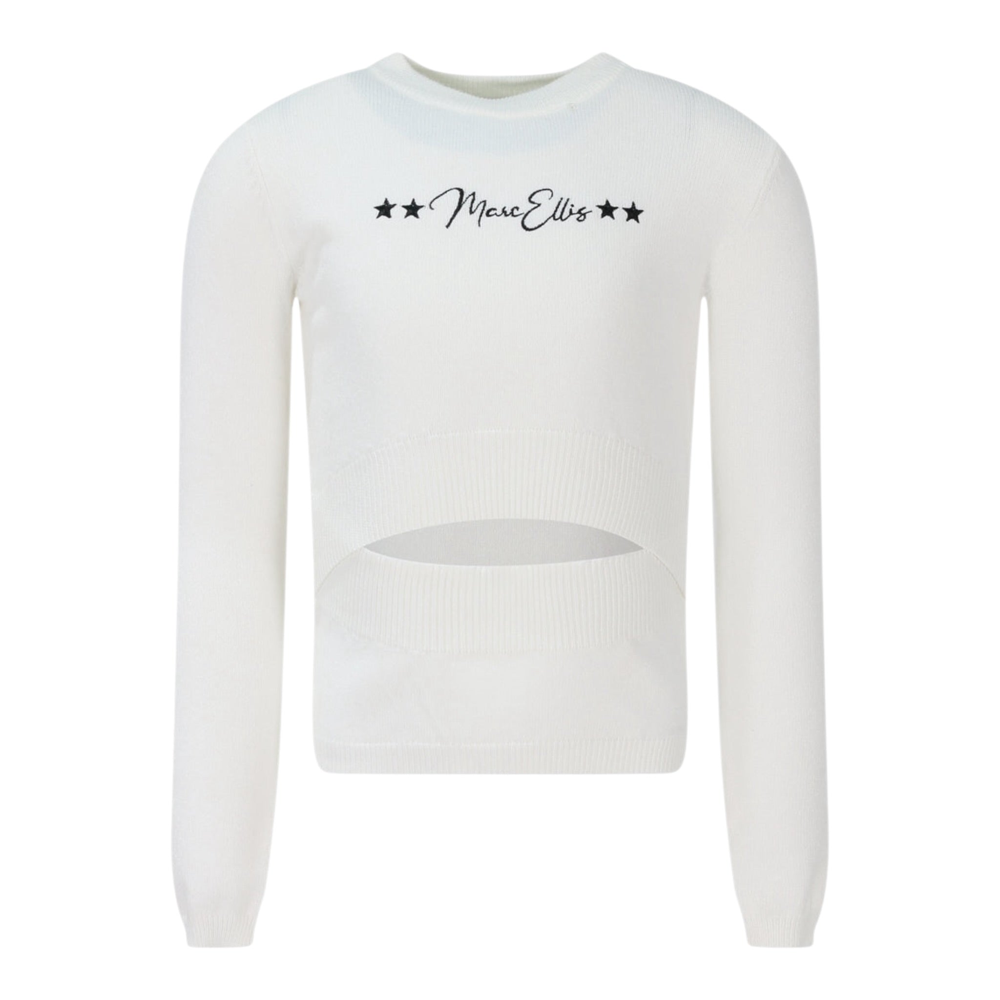 Marc Ellis Maglia Girocollo tinta unita con Stampe Bianco per Bambina JMJSW01913 BIANCO MARC ELLIS 